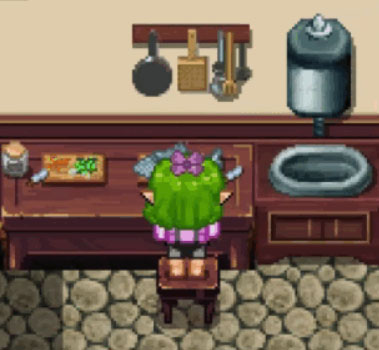 Эльфийка на кухне