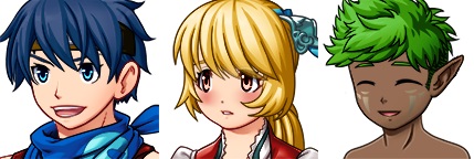 Лица персонажей из игры "Легенда о Дряньке" на MZ